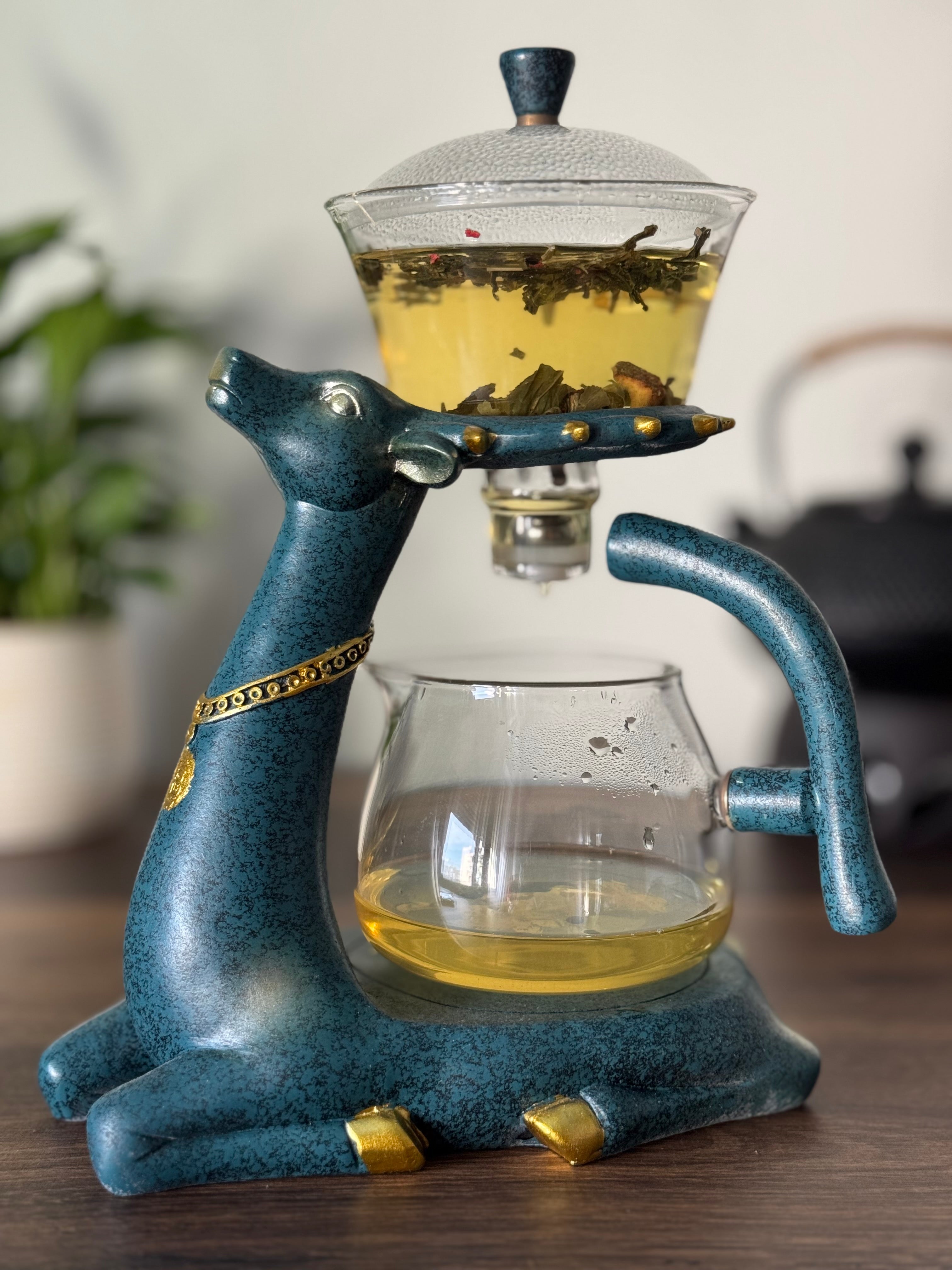 Blue Deer Tea Set