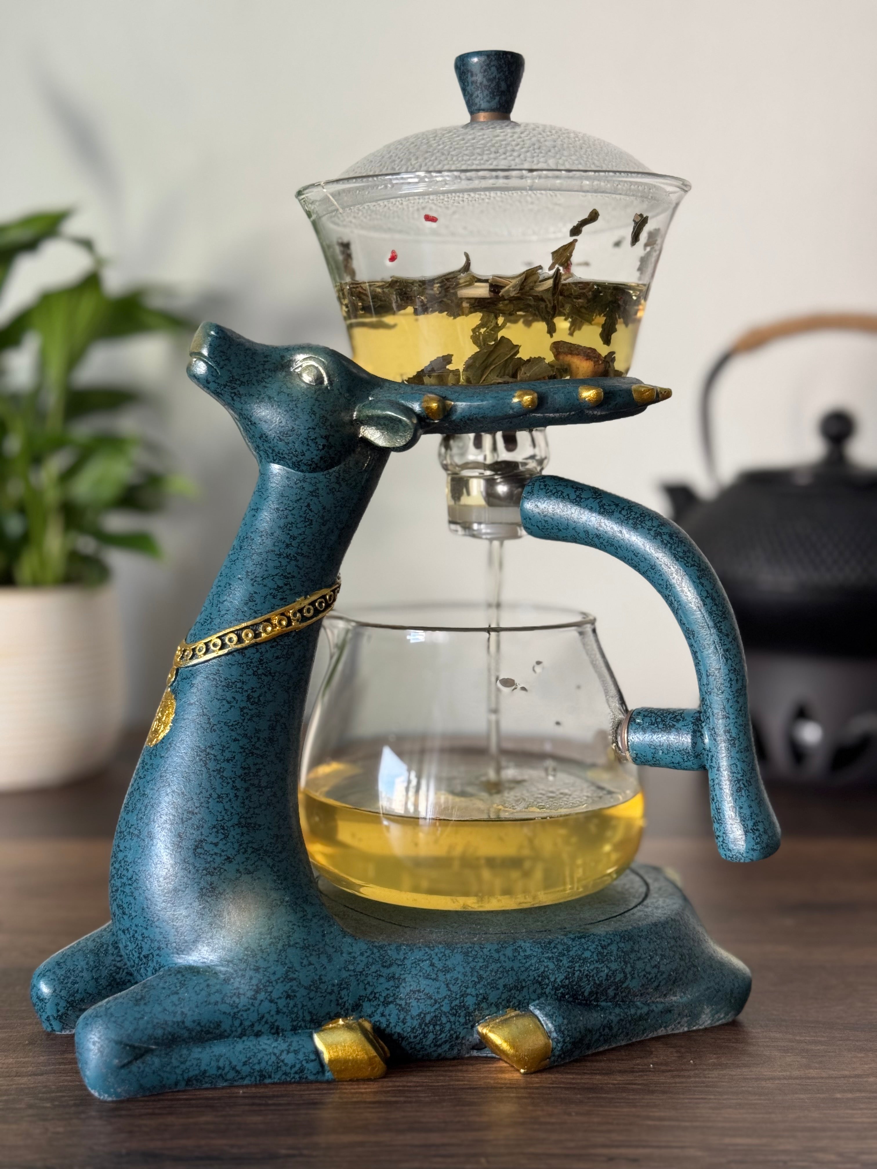 Blue Deer Tea Set